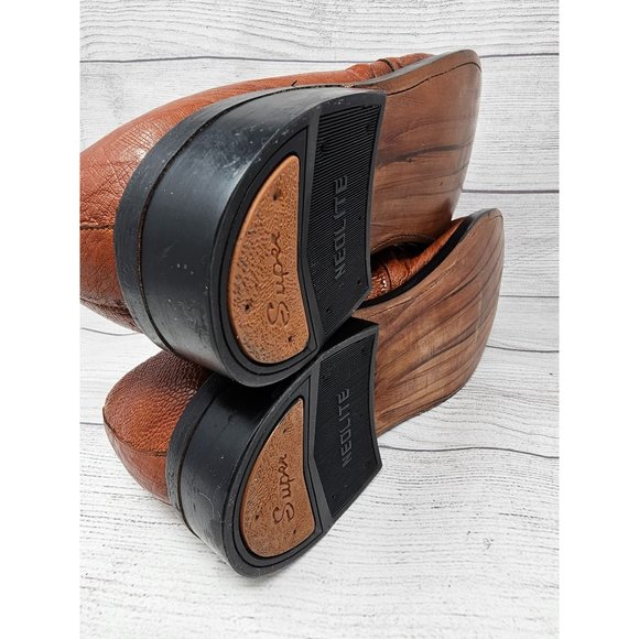 Ostrich Men's Penny Loafer Size 12 with Wood Sole - Picture 10 of 16